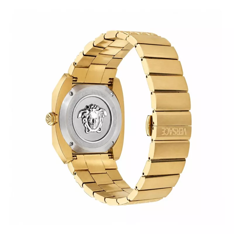 Reloj de mujer VERSACE VE8F00424 cuarzo, 44mm esfera negra con correa de piel