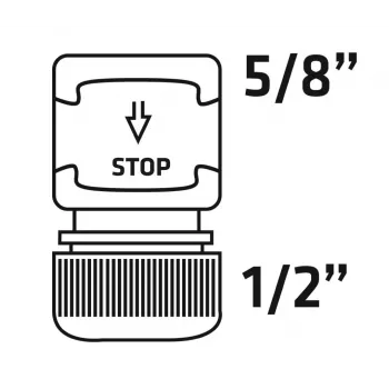 Verto 15G731-30 set de conectores rápidos para manguera de jardín, 1/2 pulgadas, plástico, 30 uds., verde/negro