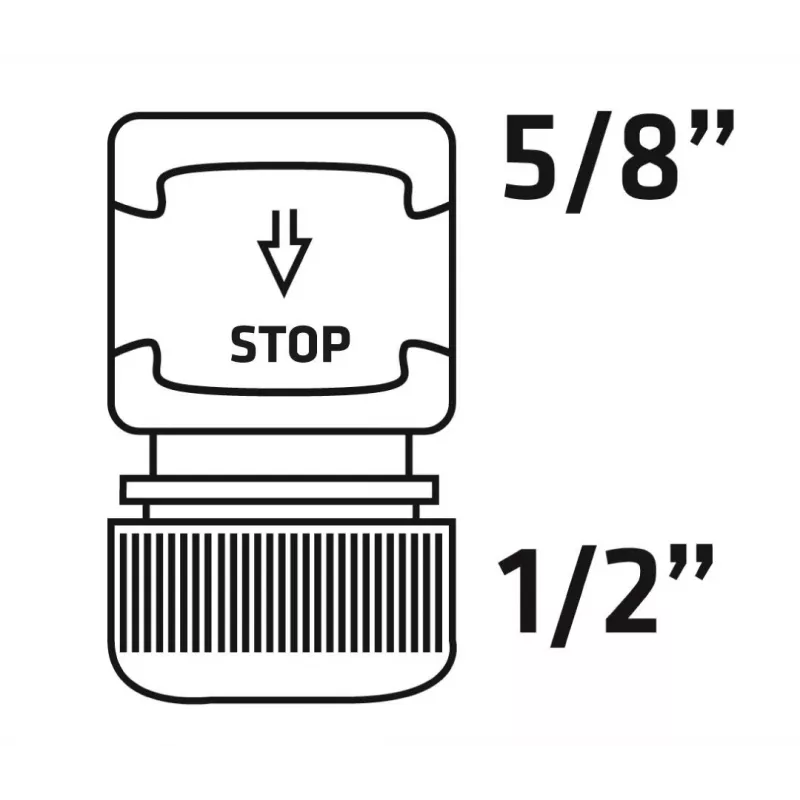 Verto 15G731-30 set de conectores rápidos para manguera de jardín, 1/2 pulgadas, plástico, 30 uds., verde/negro