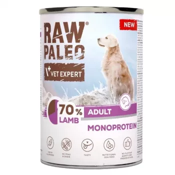 VETEXPERT Raw Paleo Cordero Comida húmeda para perros 400g
