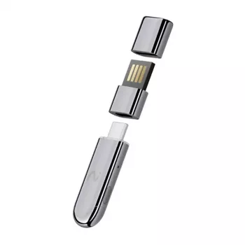 VIAIM Notekit Dongle de grabación con IA XFVI-D02 (gris) - Grabadora de voz con IA, 32 GB de almacenamiento, micrófonos duales MEMS, Bluetooth 5.0, USB-C