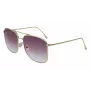 Victoria Beckham VB202S-712 Gafas de sol de mujer extragrandes cuadradas, montura de metal dorado, lentes marrones degradadas, 59 mm