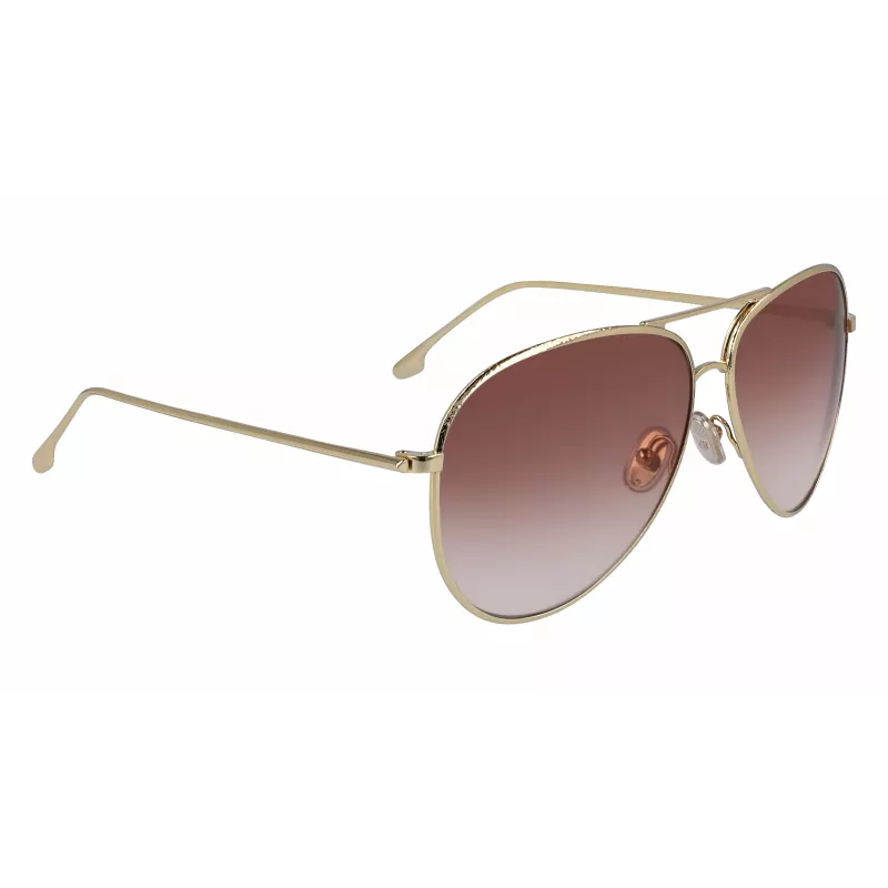 Victoria Beckham VB203S-712 Gafas de sol mujer montura dorada lentes degradadas marrones 62 mm