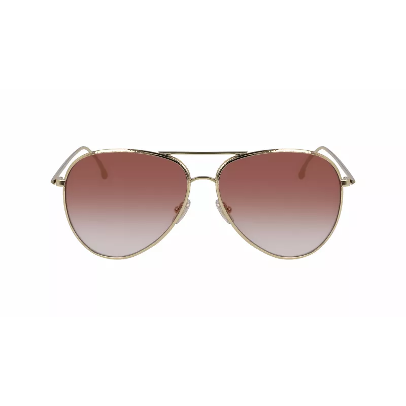 Victoria Beckham VB203S-712 Gafas de sol mujer montura dorada lentes degradadas marrones 62 mm