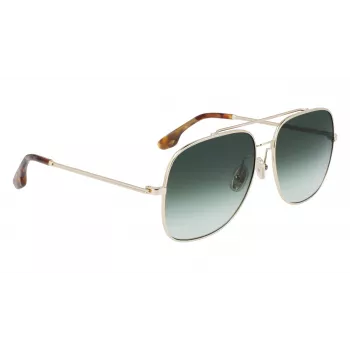 Gafas de sol Victoria Beckham para mujer VB215S-700 - Montura dorada, lentes marrones degradadas, 59 mm