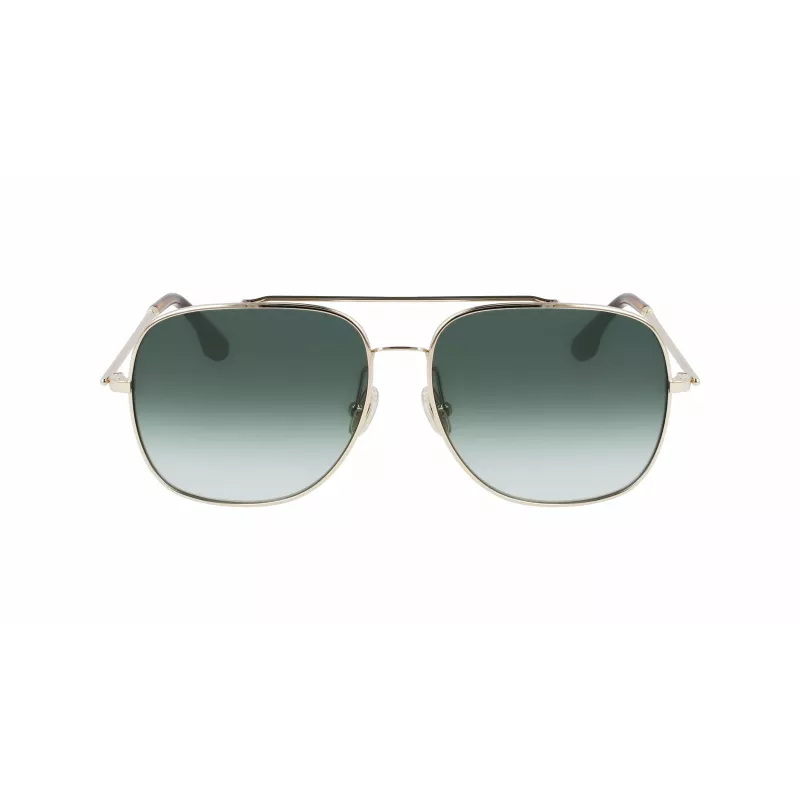 Gafas de sol Victoria Beckham para mujer VB215S-700 - Montura dorada, lentes marrones degradadas, 59 mm