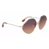 Victoria Beckham VB220S-732 Gafas de sol para mujer Montura dorada Lentes marrón degradado 64 mm