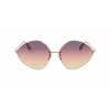 Victoria Beckham VB220S-732 Gafas de sol para mujer Montura dorada Lentes marrón degradado 64 mm