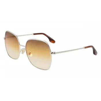 Victoria Beckham Gafas de sol mujer VB223S-708 - montura de acetato habana, lentes de policarbonato marrones, 56 mm