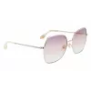 Victoria Beckham VB223S-728 Gafas de sol para mujer Montura metálica dorada Lentes marrones degradadas 56mm