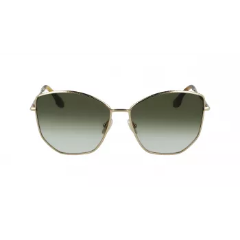 Gafas de sol de mujer Victoria Beckham VB225S-700 oro metal marrón degradado piloto