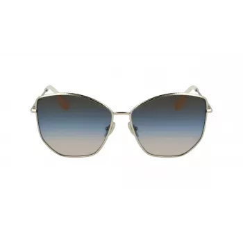 Gafas de sol de mujer Victoria Beckham VB225S-734 extragrandes cuadradas - Montura de acetato habana con lentes degradadas marrones - 59 mm