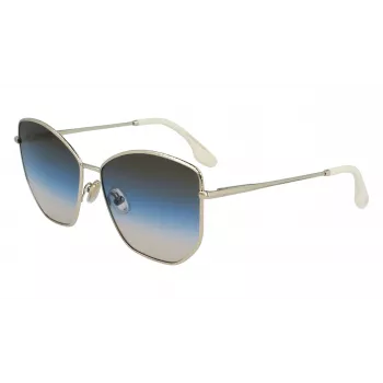 Gafas de sol de mujer Victoria Beckham VB225S-734 extragrandes cuadradas - Montura de acetato habana con lentes degradadas marrones - 59 mm