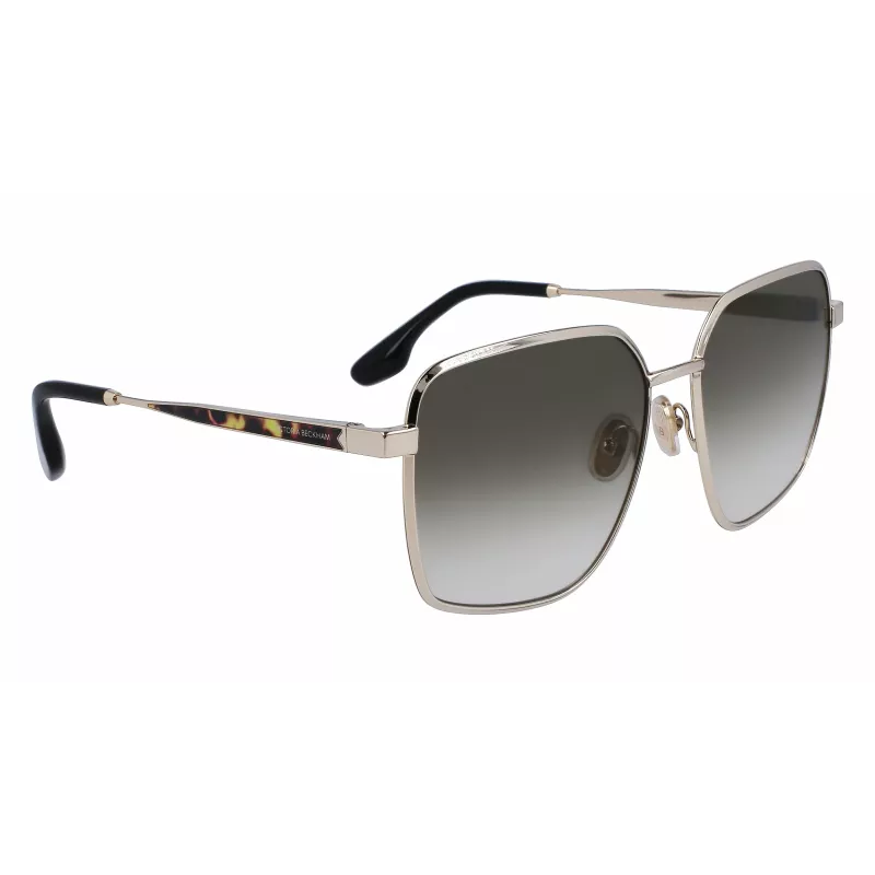 Victoria Beckham VB234S-700 Gafas de sol cuadradas oversize para mujer montura dorada lentes marrones 59mm