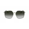 Victoria Beckham VB234S-700 Gafas de sol cuadradas oversize para mujer montura dorada lentes marrones 59mm