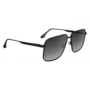 Gafas de sol de mujer Victoria Beckham VB243S, montura negra brillante, lentes grises, 57/13/140 mm