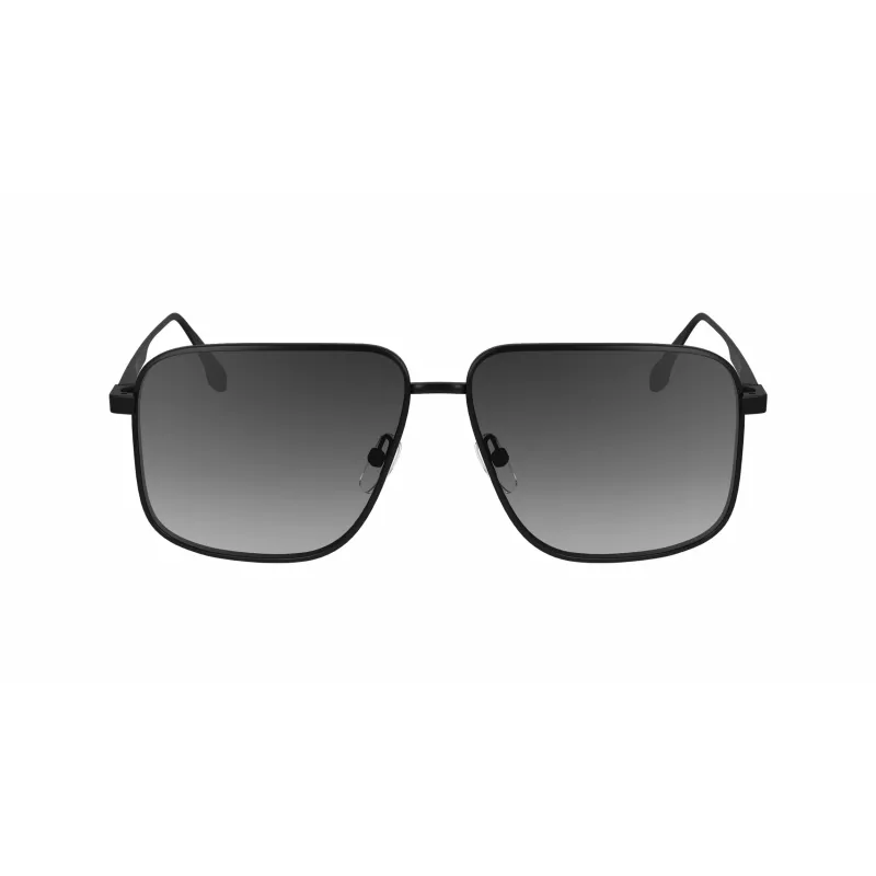 Gafas de sol de mujer Victoria Beckham VB243S, montura negra brillante, lentes grises, 57/13/140 mm