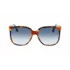 Victoria Beckham VB610SCB-212 Gafas de sol para mujer Havana acetato montura mariposa lentes marrón degradado 59mm