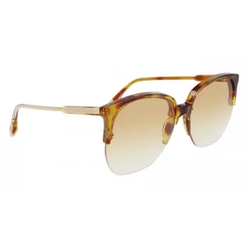 Victoria Beckham VB617S-222 Gafas de sol oversize mariposa para mujer Havana acetato marrón degradado