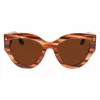 Victoria Beckham VB628S-230 Mujer Gafas de sol Butterfly Havana Acetato Marrón Lente degradada 55/21/145 mm