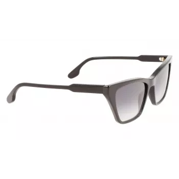 Victoria Beckham VB638S-001 Gafas de sol rectangulares para mujer Negro/Gris 55/17/140 mm