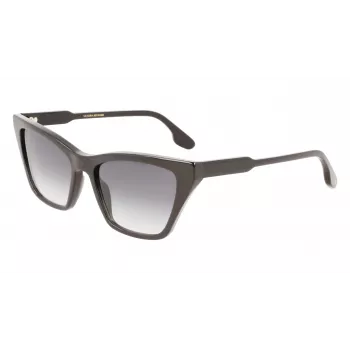 Victoria Beckham VB638S-001 Gafas de sol rectangulares para mujer Negro/Gris 55/17/140 mm