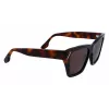 Victoria Beckham VB646S-001 Gafas de sol mujer cuadradas - Montura de acetato negra con lentes de policarbonato grises - 55/18/145 mm