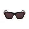 Victoria Beckham VB646S-001 Gafas de sol mujer cuadradas - Montura de acetato negra con lentes de policarbonato grises - 55/18/145 mm