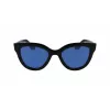 Victoria Beckham VB649S-001 Gafas de sol de mujer - Montura de acetato negra, lentes de policarbonato grises, 52 mm