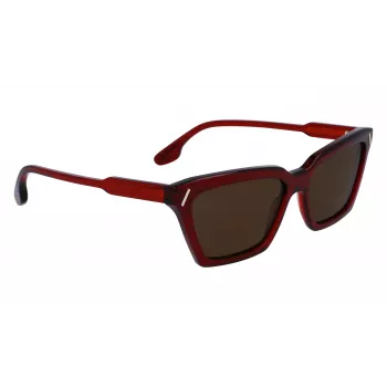 Victoria Beckham VB661S5716610 Gafas de sol de mujer cuadradas de acetato - Red Havana 57mm