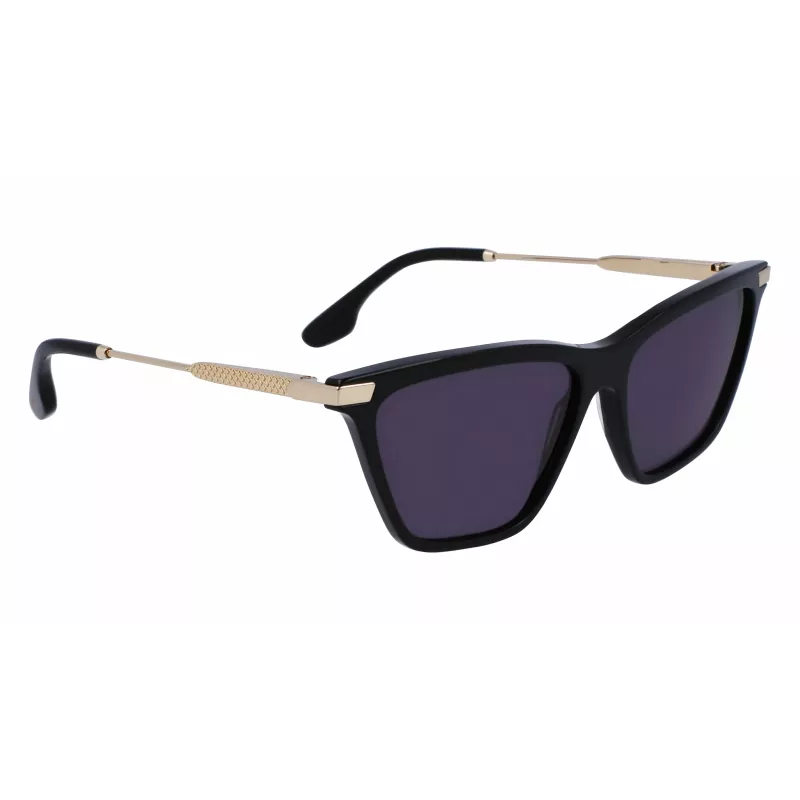 Victoria Beckham Gafas de sol mujer VB663S-001 - montura de acetato negra, lentes de policarbonato grises, 57/15/140 mm
