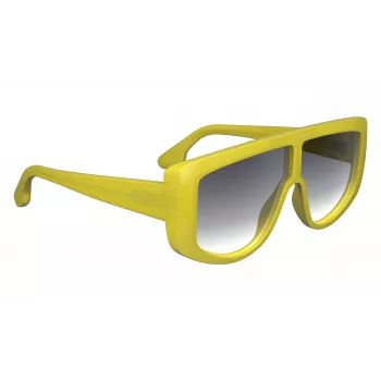 Victoria Beckham VB664S-709 Gafas de sol cuadradas de mujer, montura metálica dorada, lentes degradadas marrones, 61 mm