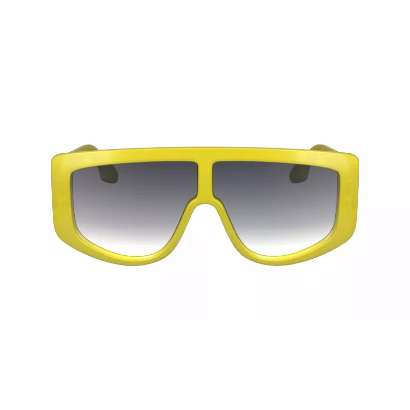 Victoria Beckham VB664S-709 Gafas de sol cuadradas de mujer, montura metálica dorada, lentes degradadas marrones, 61 mm