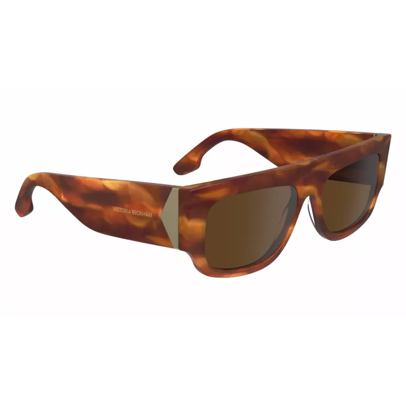 Victoria Beckham VB666S5516223 gafas de sol mujer cuadradas - montura de acetato marrón habana con lentes degradadas marrones - 55/16/145 mm