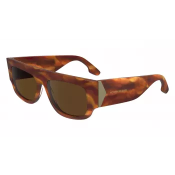 Victoria Beckham VB666S5516223 gafas de sol mujer cuadradas - montura de acetato marrón habana con lentes degradadas marrones - 55/16/145 mm
