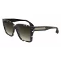 Victoria Beckham VB672S5715010 Gafas de sol cuadradas oversize de mujer - Montura de acetato negra, lentes de policarbonato grises, 57/15/140 mm