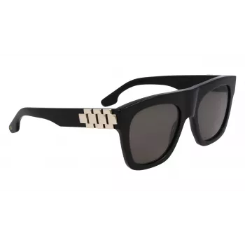 Victoria Beckham Gafas de sol de mujer VB675S5220001 - Montura de acetato negra, lentes de policarbonato grises, 52 mm
