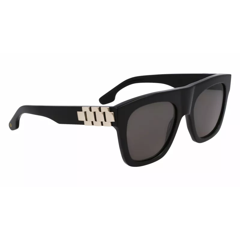 Victoria Beckham Gafas de sol de mujer VB675S5220001 - Montura de acetato negra, lentes de policarbonato grises, 52 mm