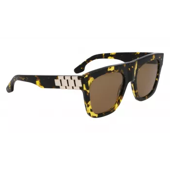Victoria Beckham VB675S5220012 gafas de sol mujer, montura de acetato negra, lentes de policarbonato gris oscuro, 52 mm