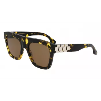 Victoria Beckham VB675S5220012 gafas de sol mujer, montura de acetato negra, lentes de policarbonato gris oscuro, 52 mm