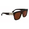 Gafas de sol de mujer Victoria Beckham VB675S5220227 cuadradas oversize, Dark Havana, lentes degradadas grises, 52 mm