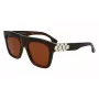 Gafas de sol de mujer Victoria Beckham VB675S5220227 cuadradas oversize, Dark Havana, lentes degradadas grises, 52 mm