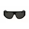 Victoria Beckham VB676S 5514001 Gafas de sol de mujer, cuadradas, acetato negro, lentes gris oscuro, 55/14/145 mm, UV400