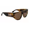 Victoria Beckham VB676S Gafas de sol para mujer - Montura de acetato Havana marrón con lentes marrón degradado - 55/14/145 mm