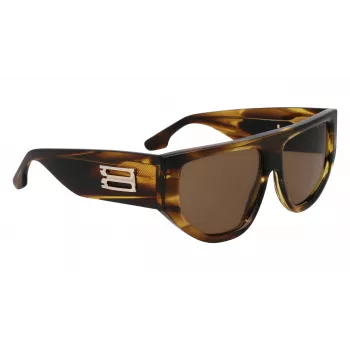 Victoria Beckham VB676S Gafas de sol para mujer - Montura de acetato Havana marrón con lentes marrón degradado - 55/14/145 mm