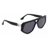 Victoria Beckham VB681S5815001 Gafas de sol de mujer cuadradas montura negra de acetato lentes grises 58mm