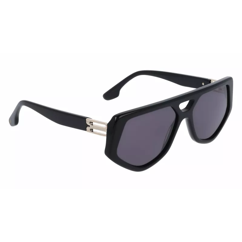 Victoria Beckham VB681S5815001 Gafas de sol de mujer cuadradas montura negra de acetato lentes grises 58mm