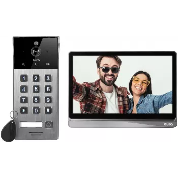 Videoportero EURA VDP-30C5 Tuya, 1080p, Wi-Fi, Audio Bidireccional, Detección de Movimiento PIR, Visión Nocturna, IP54, Timbre Inalámbrico
