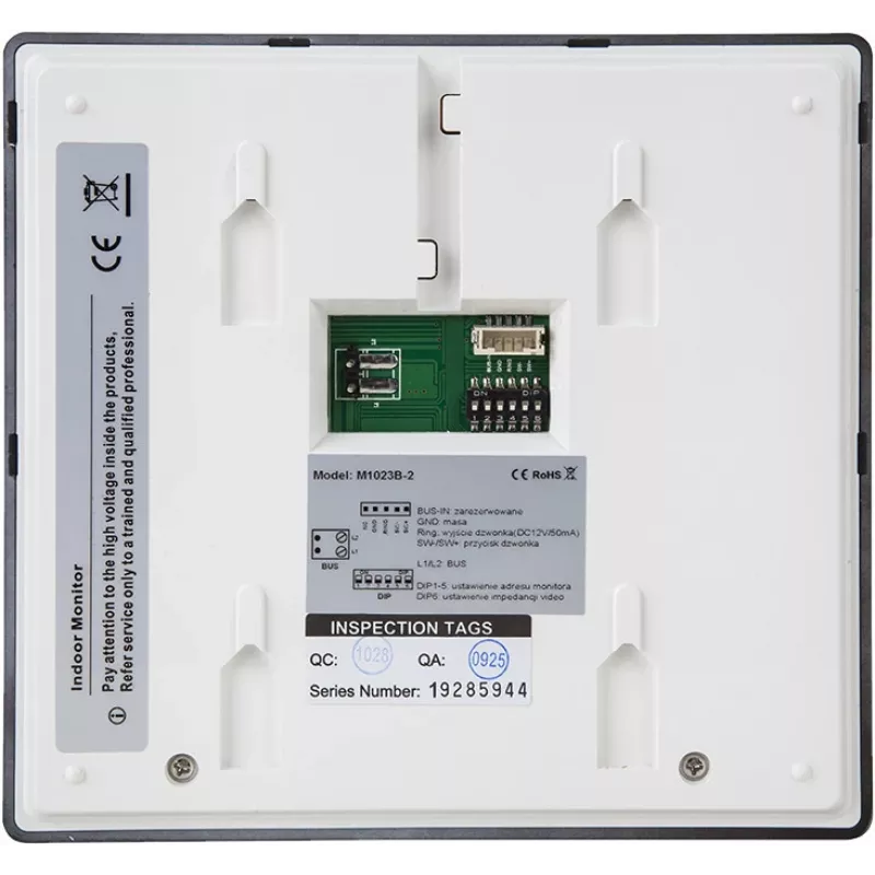 VIDOS DUO M1023B-2 Monitor videoportero TFT-LCD de 7 pulgadas, negro