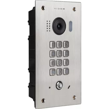 VIDOS DUO S1411D Portero automático - Full HD 1080p, 2 hilos, IP65, Plata